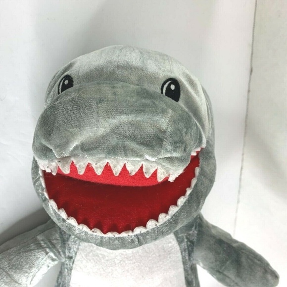 Build a Bear Plush Shark Hand Puppet Stuffed Animal Toy 16 in length - Picture 6 of 6